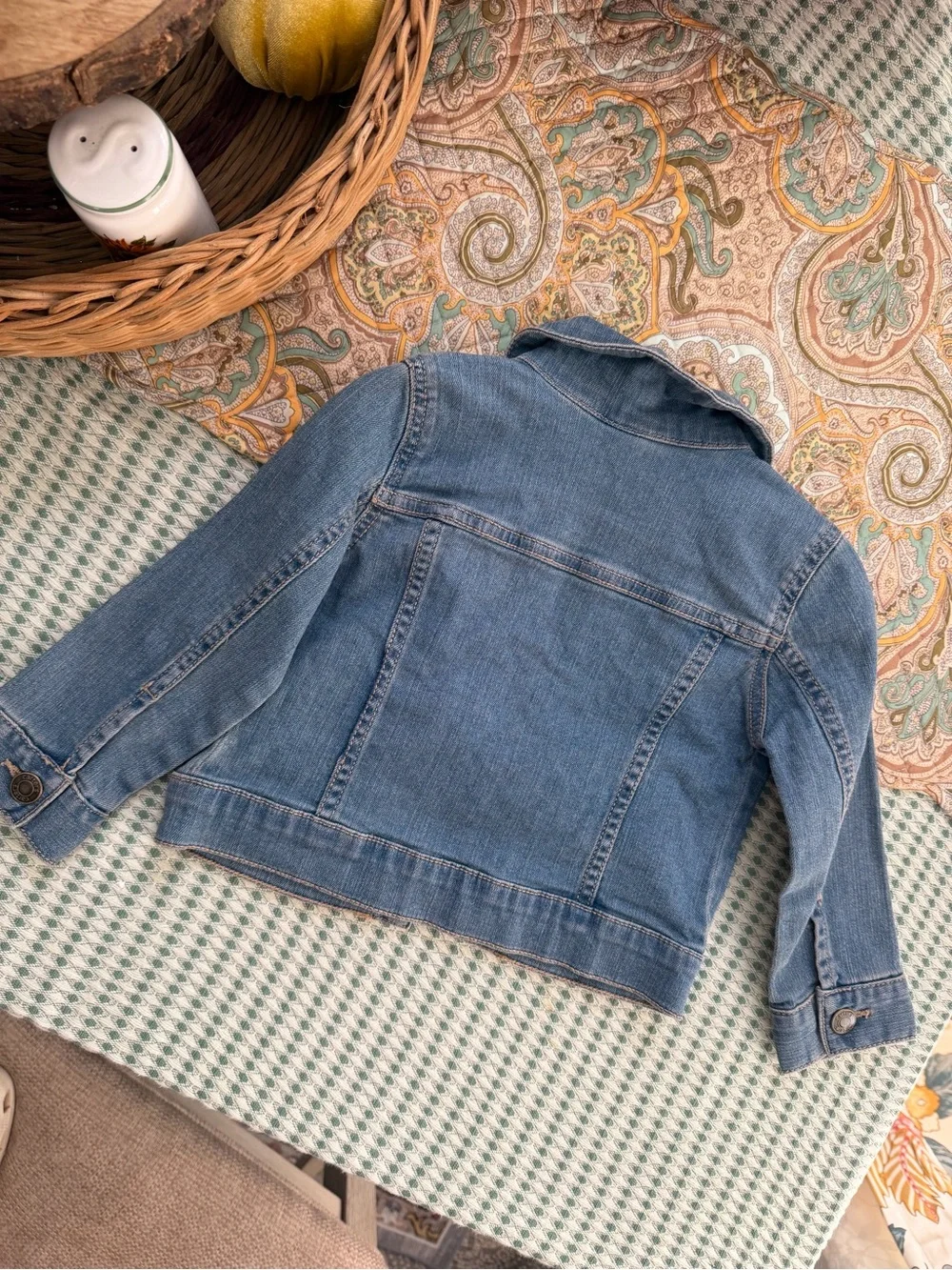 Carter's Jean Jacket 2T Toddler Girl Blue Denim Jacket with Pink Heart Accent